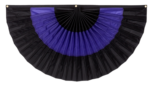 Mourning Fan - Black & Purple